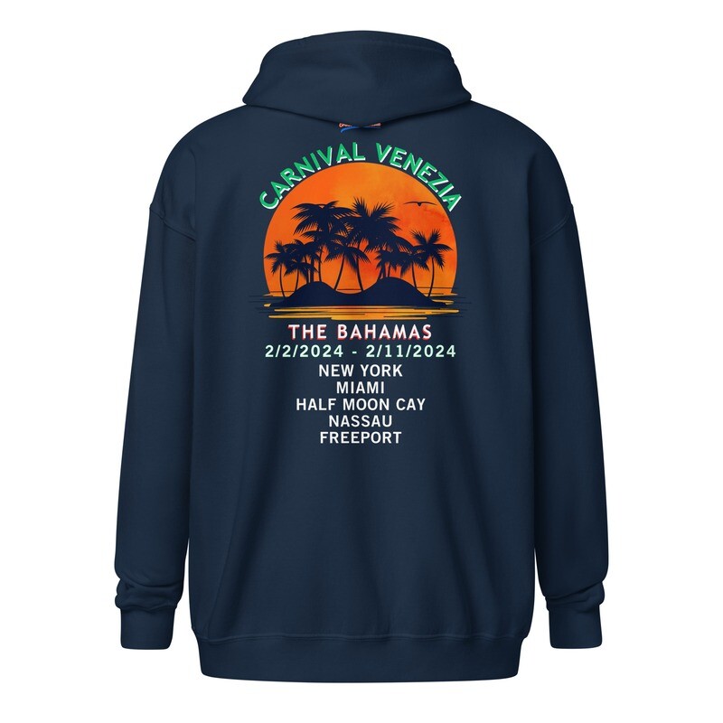 Bahamas 2/2/2024 Unisex Zip Hoodie