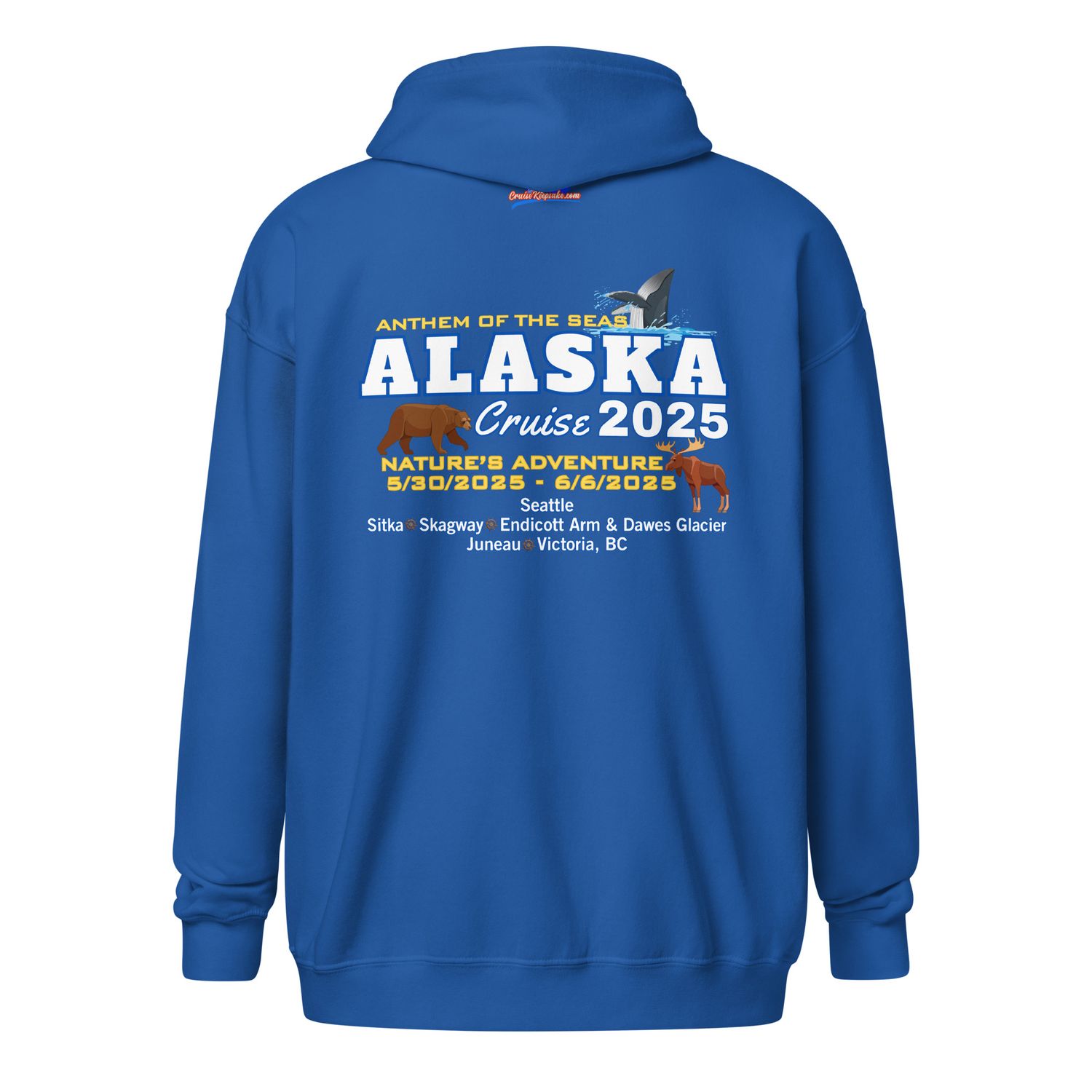 Anthem of the Seas Alaska 5/30/2025 v3 Unisex Zip Hoodie