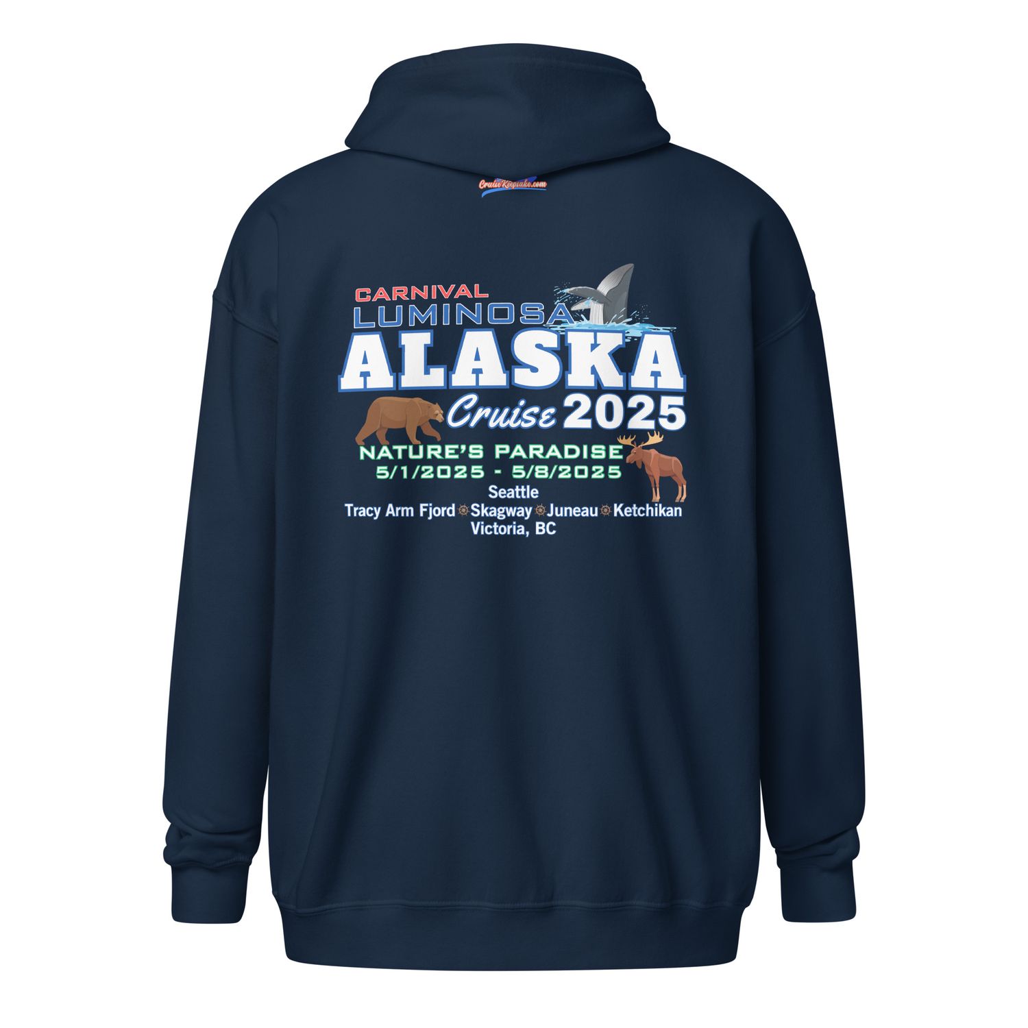 Alaska 5/1/2025 v3 Unisex Zip Hoodie