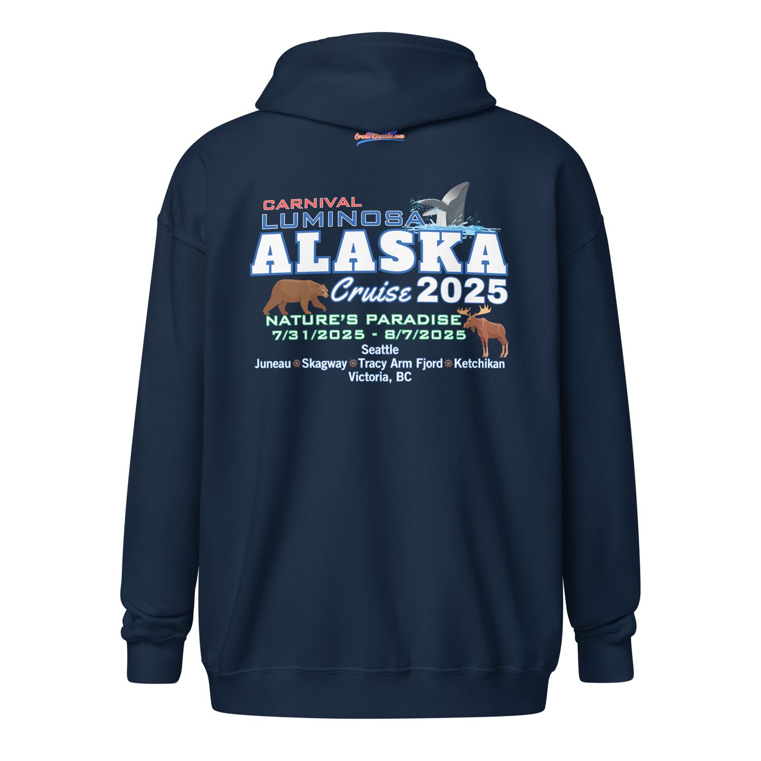 Alaska 7/31/2025 v3 Unisex Zip Hoodie 