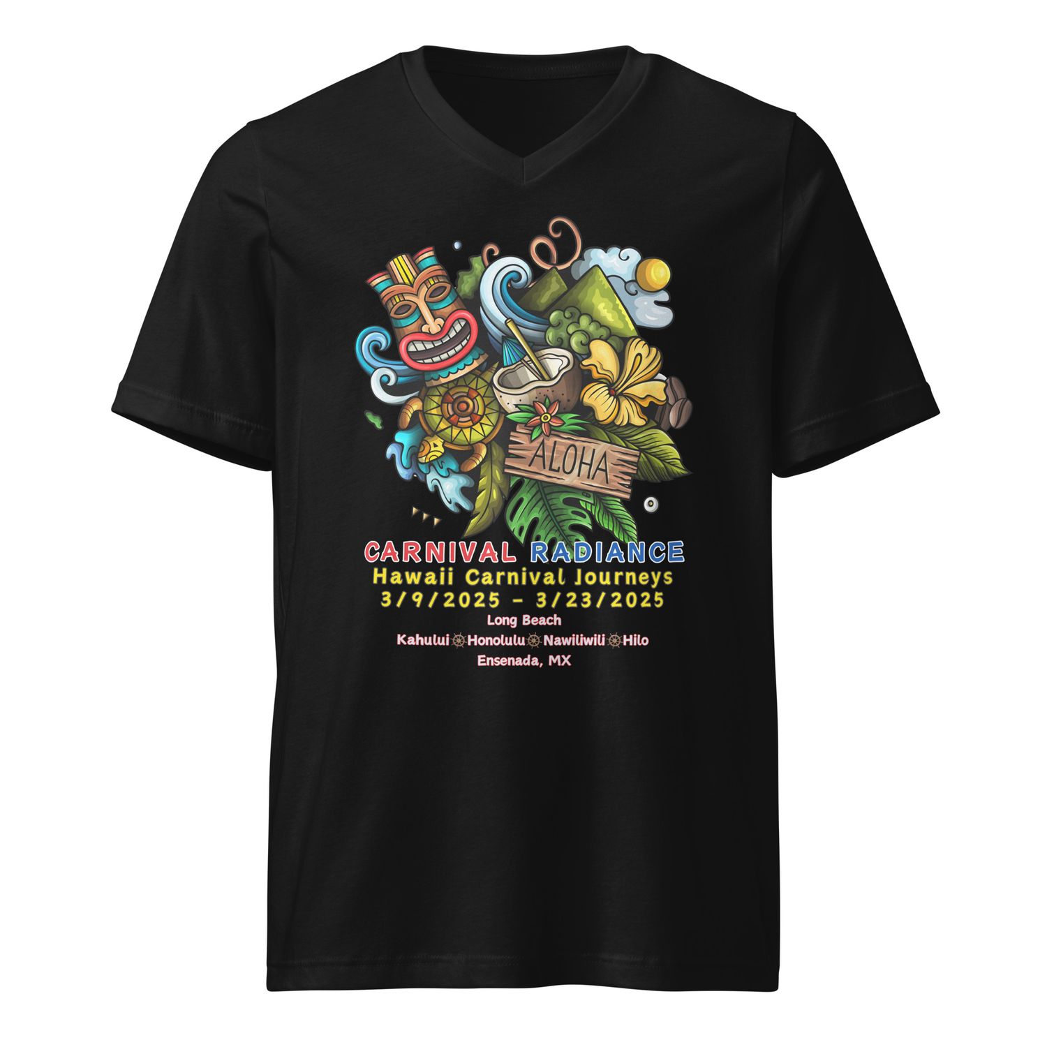 Hawaii 3/9/2025 v4.2 Unisex V-Neck T-Shirt