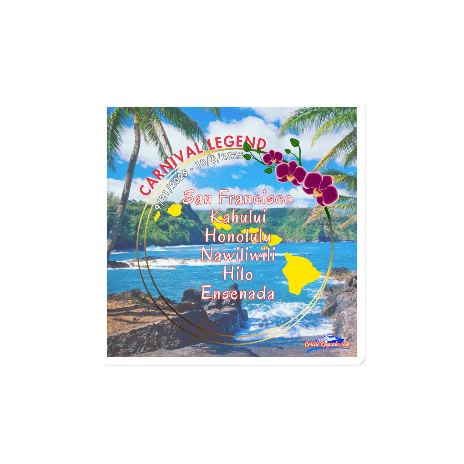  Hawaii 9/21/2025 4x4 Magnet