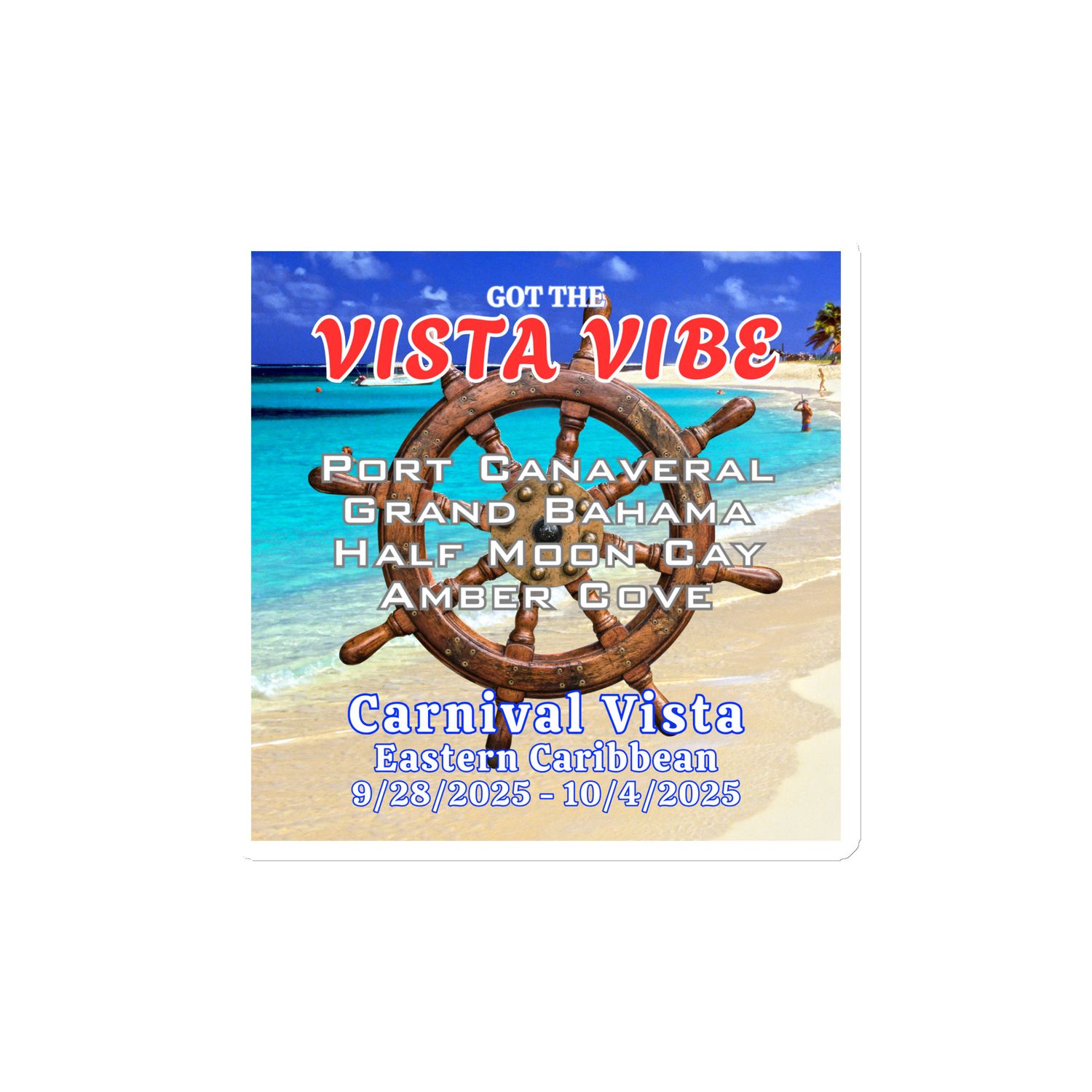   Carnival Vista 9/28/2025 4x4 Magnet