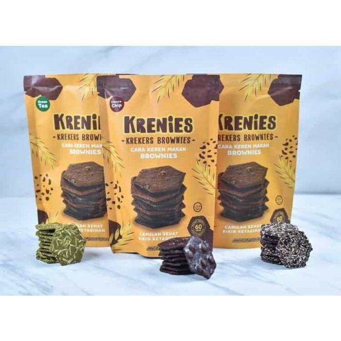 Krenies Makanan Ringan Krekers Brownies 60 g
