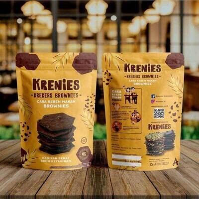 Krenies Makanan Ringan Krekers Brownies 60 g