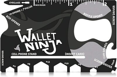 Wallet Ninja Multitool Card – 18 in 1 Credit Card Multi-Tool