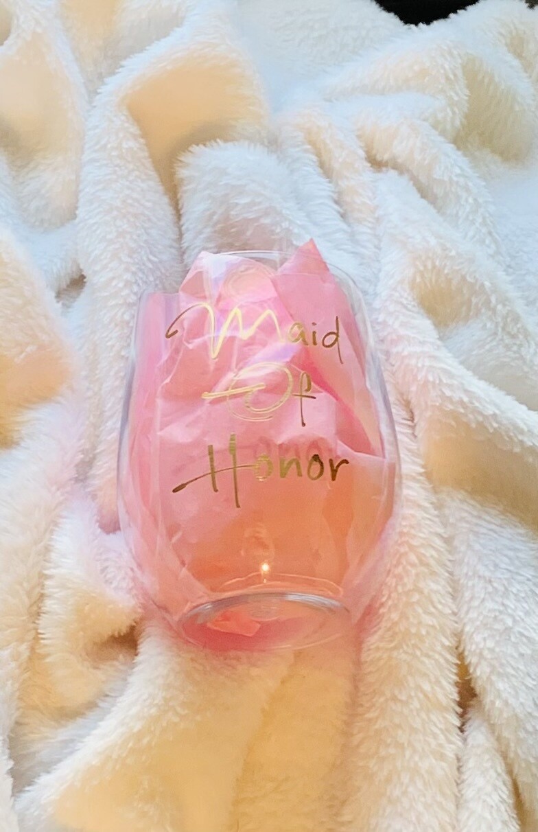 Maid of Honor Wine Glass