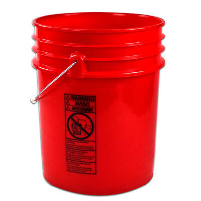 PREMIUM RED 5 GALLON BUCKET 90 MIL