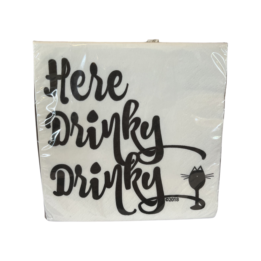Here Drinky Drinky Paper Cocktail Napkins
