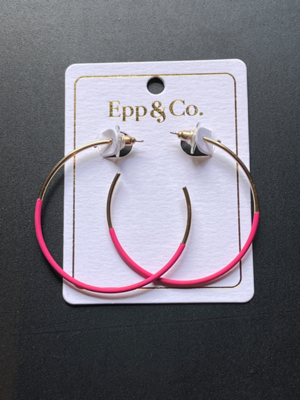 Gold and Pink Hoop