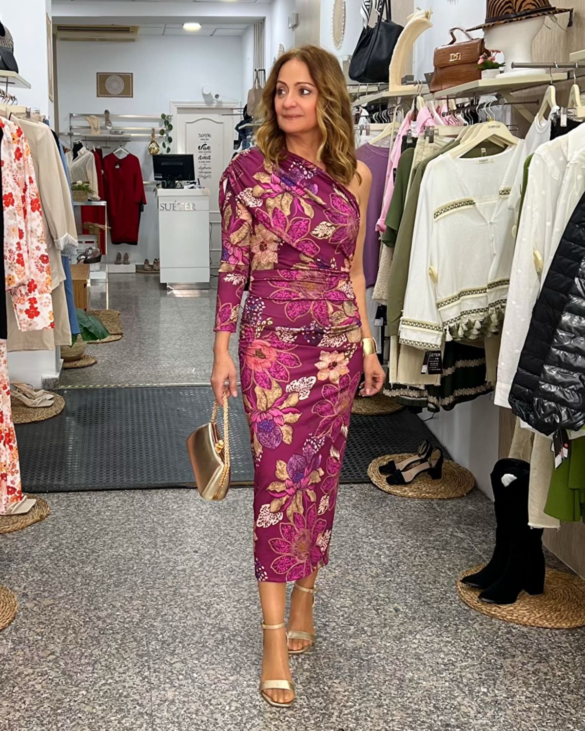 Vestido GLORIA buganvilla