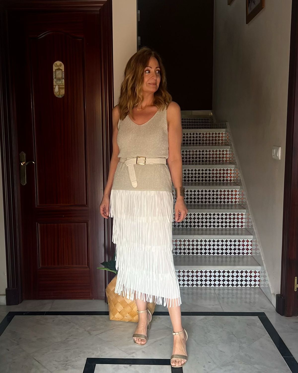 TOP BRILLO beige
