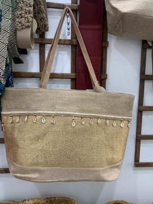 Bolso dorado RAFÍA