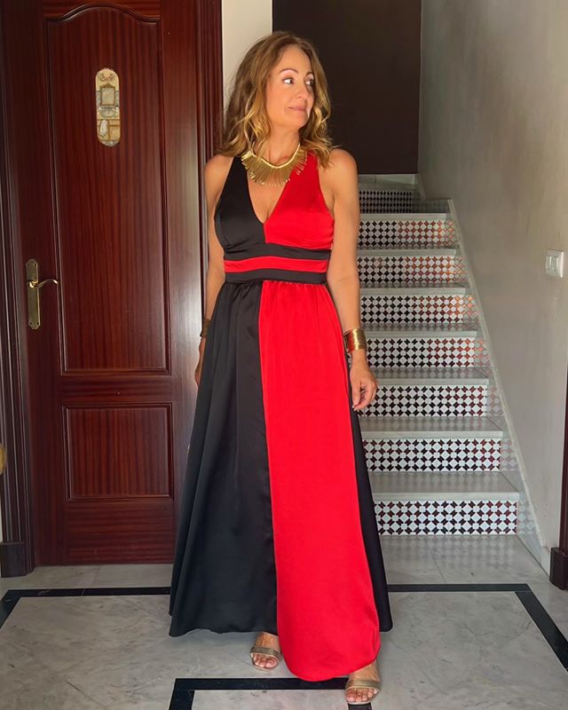 Vestido BICOLOR rojo