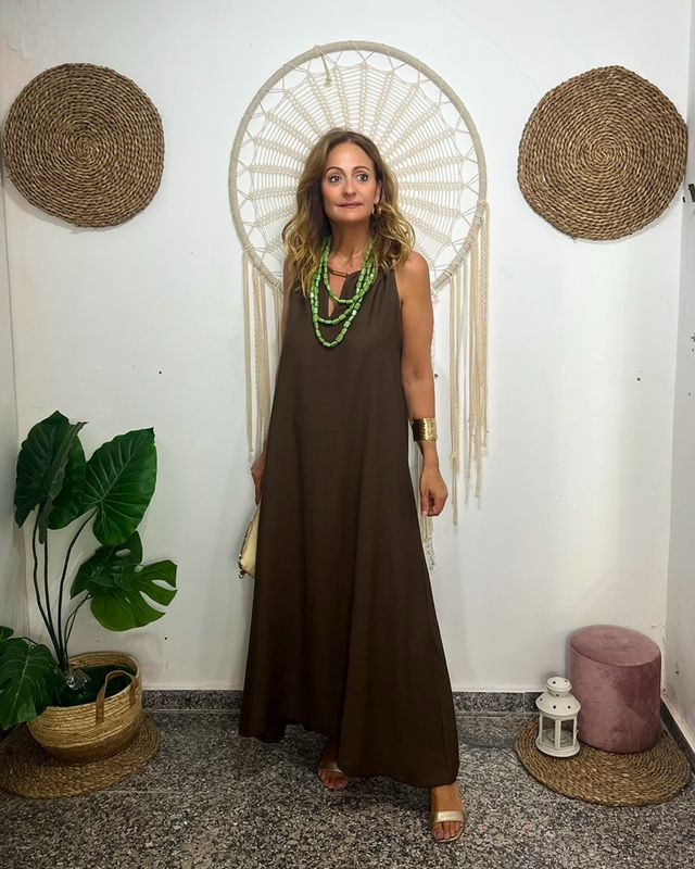 Vestido FLORINDA marrón