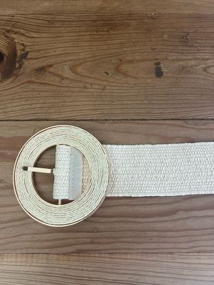Cinturón elástico beige