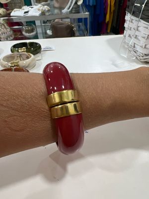 Brazalete de acero y acrílico