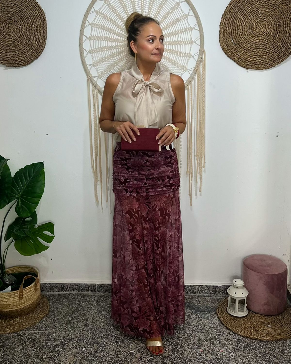 Falda ARON burdeos