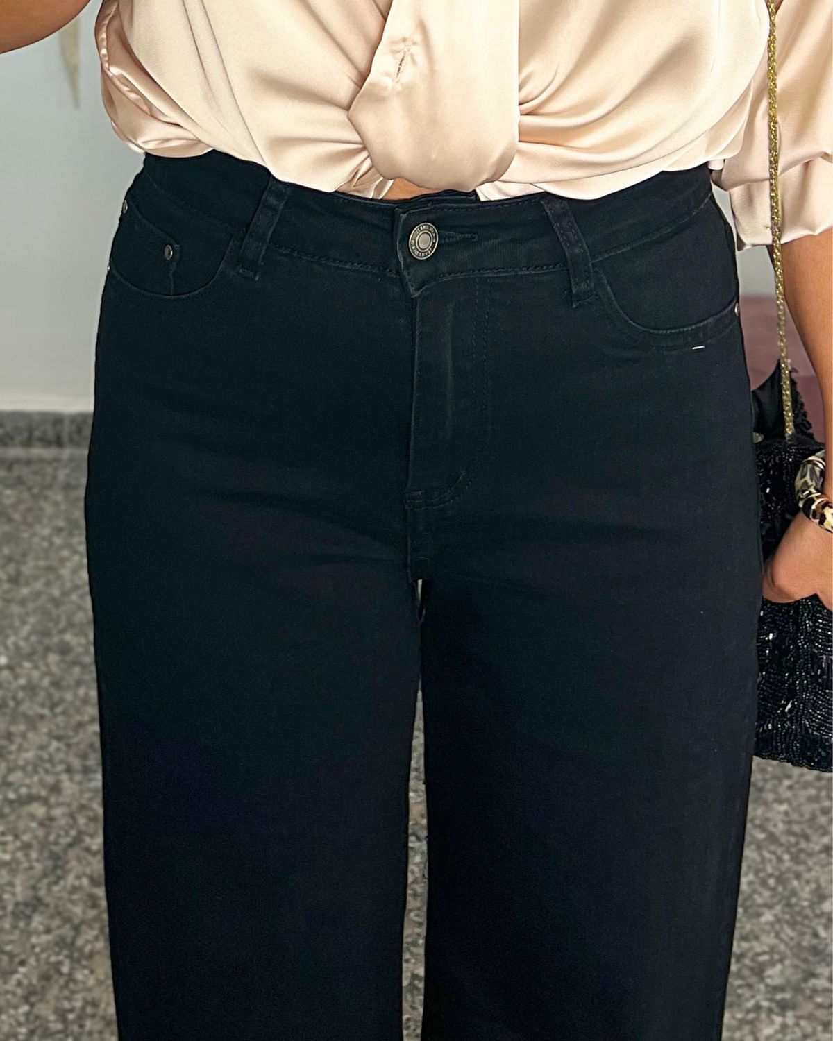 Vaquero WIDE LEG negro Vaquero WIDE LEG negro