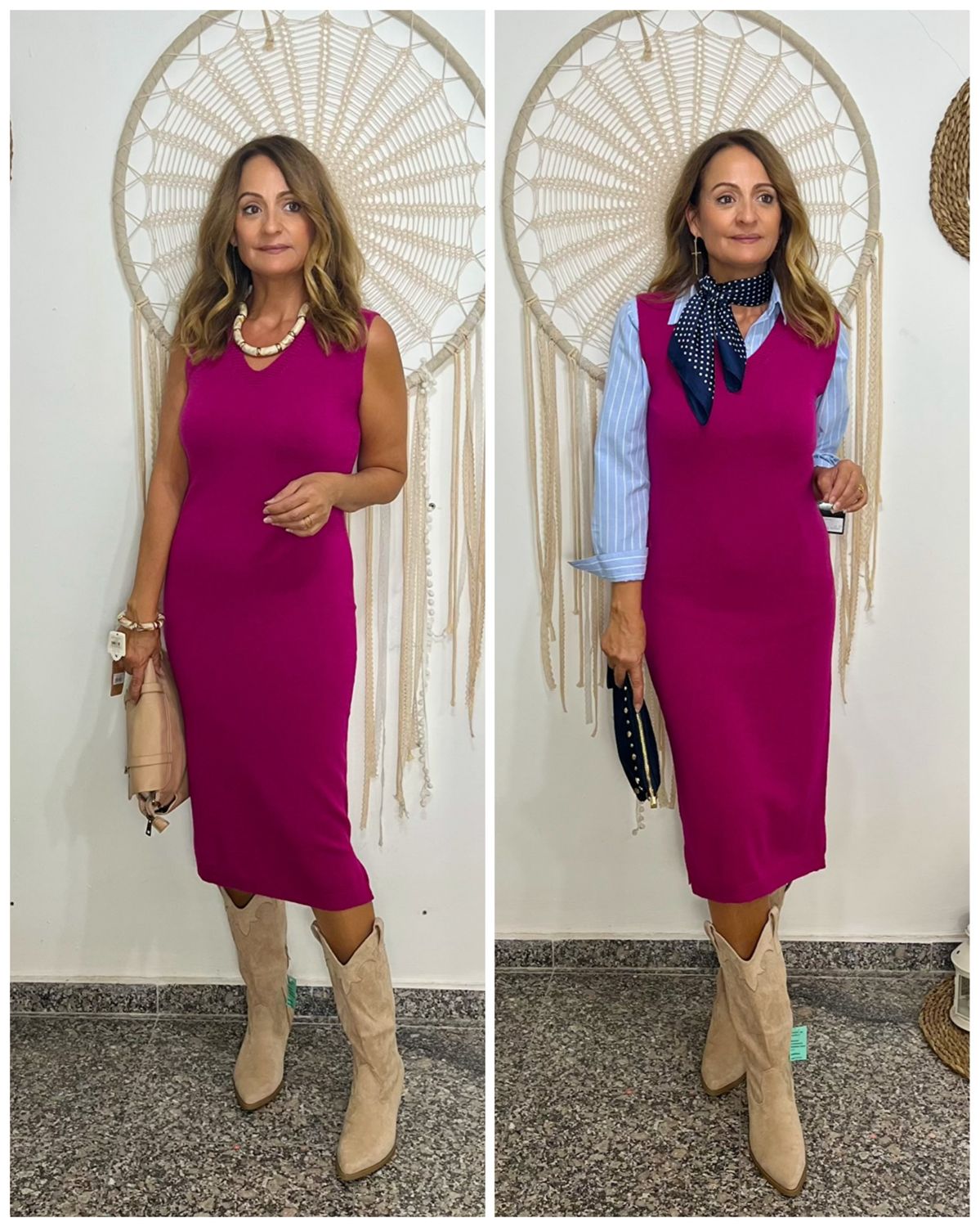 Vestido CHALECO buganvilla