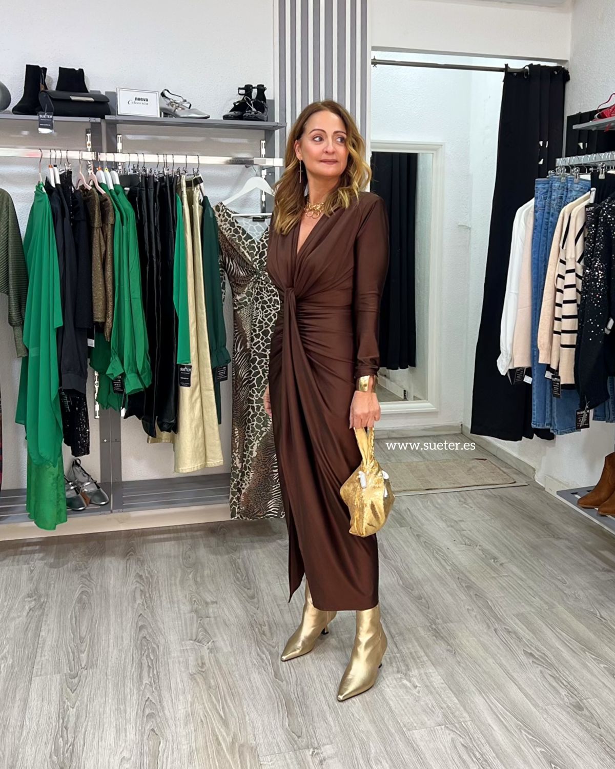 Vestido NICOLÁS marrón chocolate Vestido NICOLÁS marrón chocolate