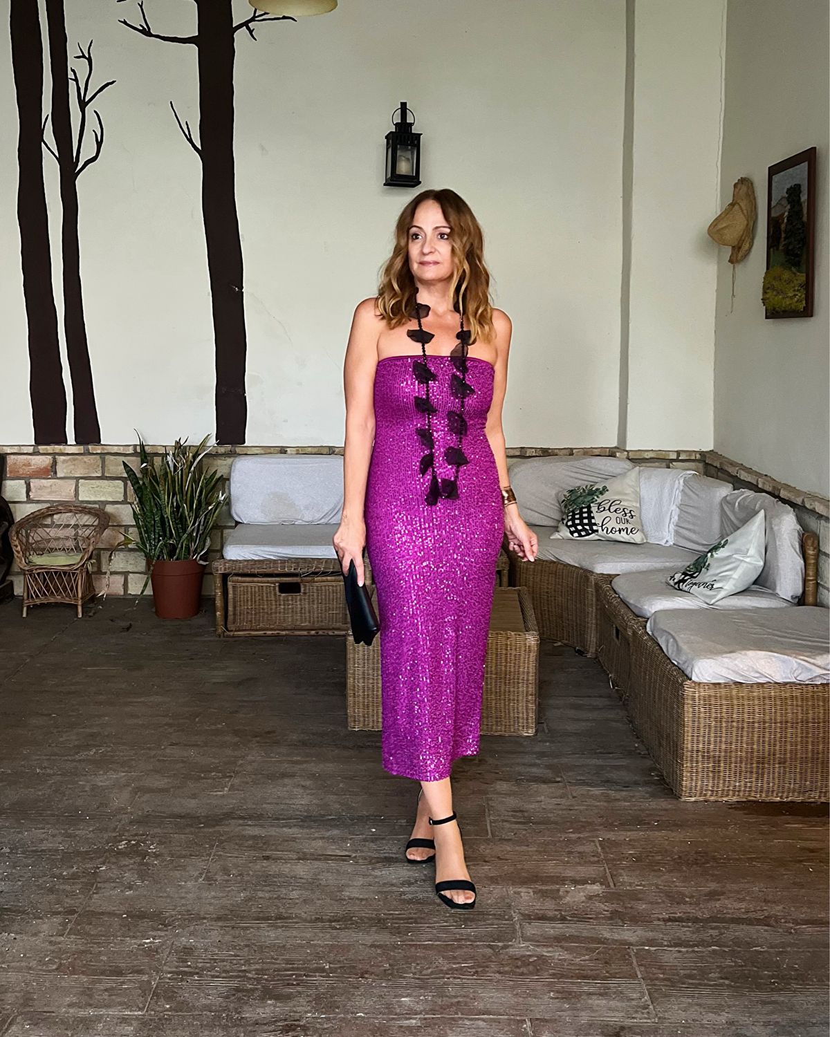 Vestido DAVID buganvilla