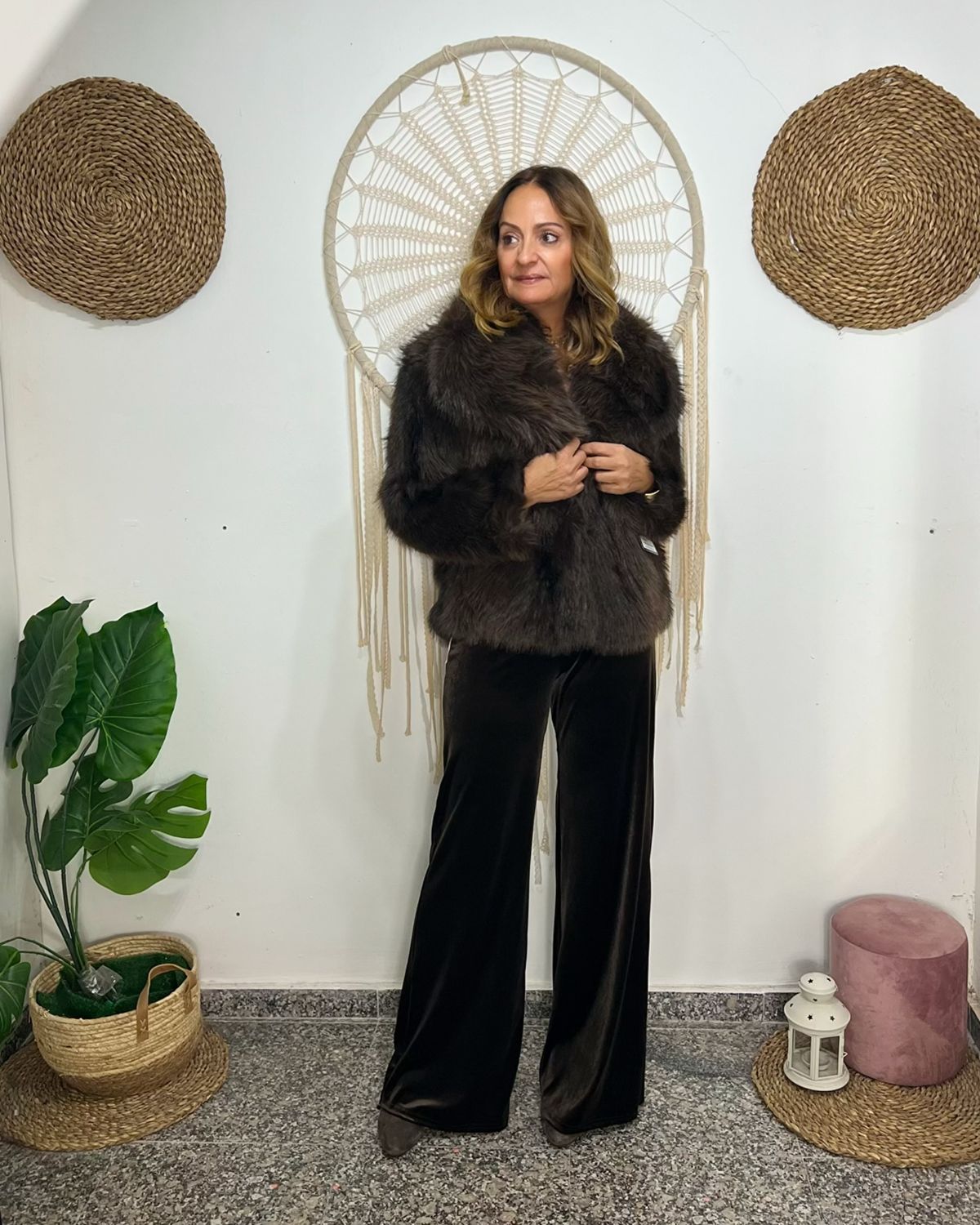 Palazo TERCIOPELO chocolate