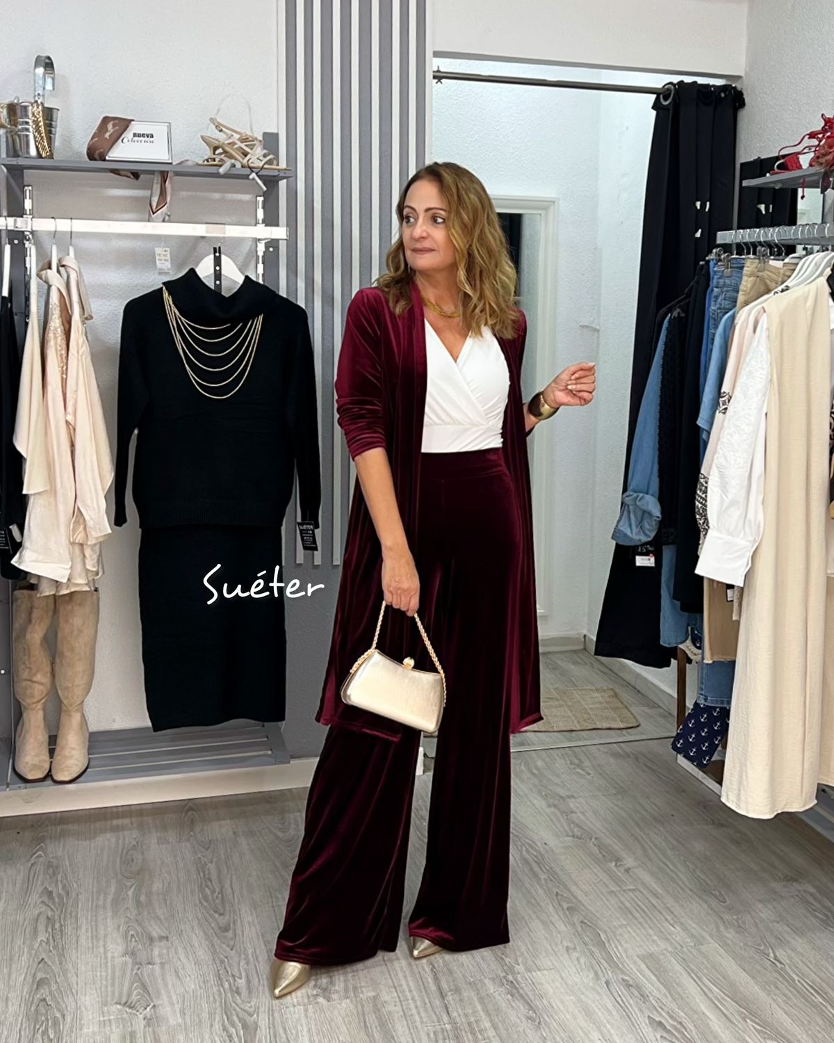 Palazo TERCIOPELO burdeos Palazo TERCIOPELO burdeos