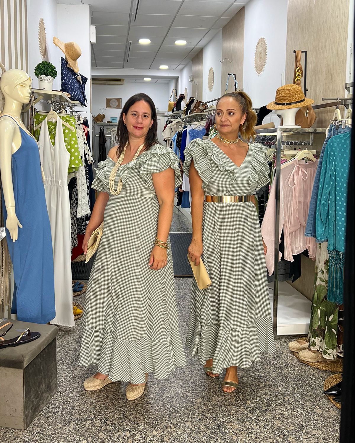 Vestido VICHY kaki Vestido VICHY kaki