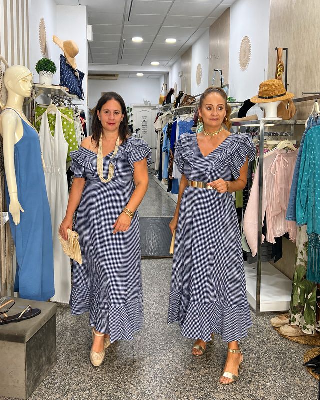 Vestido VICHY marino