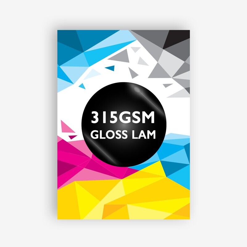 A6 • CLASSIC POSTCARD • 315gsm UNCOATED CARD • GLOSS LAMINATION APPLIED TO FRONT SIDE