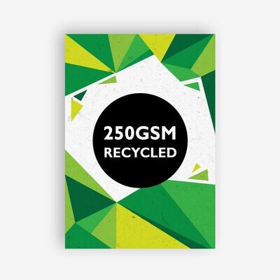 A7 FLYER • 250gsm • 100% RECYCLED CARD