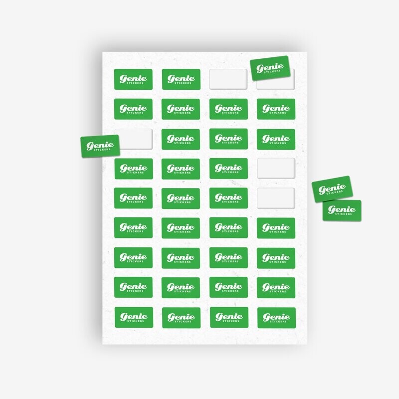 RECTANGULAR BIODEGRADABLE STICKERS