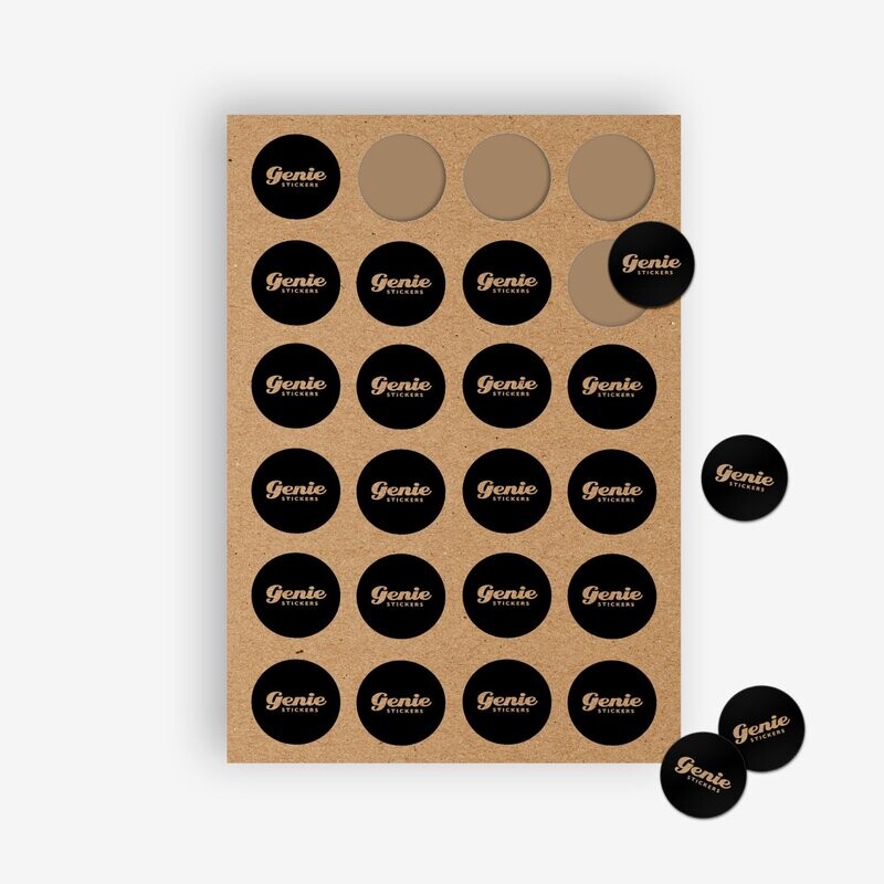 CIRCULAR ECO KRAFT STICKERS