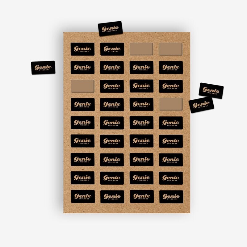 RECTANGULAR ECO KRAFT STICKERS