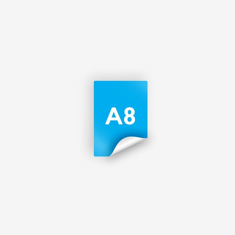 A8 • 5.2cm x 7.4cm • SQUARE EDGE • VINYL