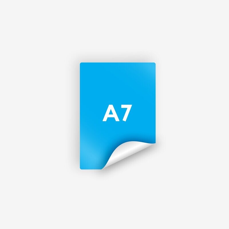 A7 • 7.4cm x 10.5cm • SQUARE EDGE • VINYL