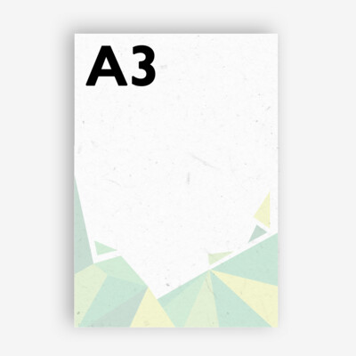 A3 POSTER PRINTING • 29.7cm x 42cm • 120gsm RECYCLED