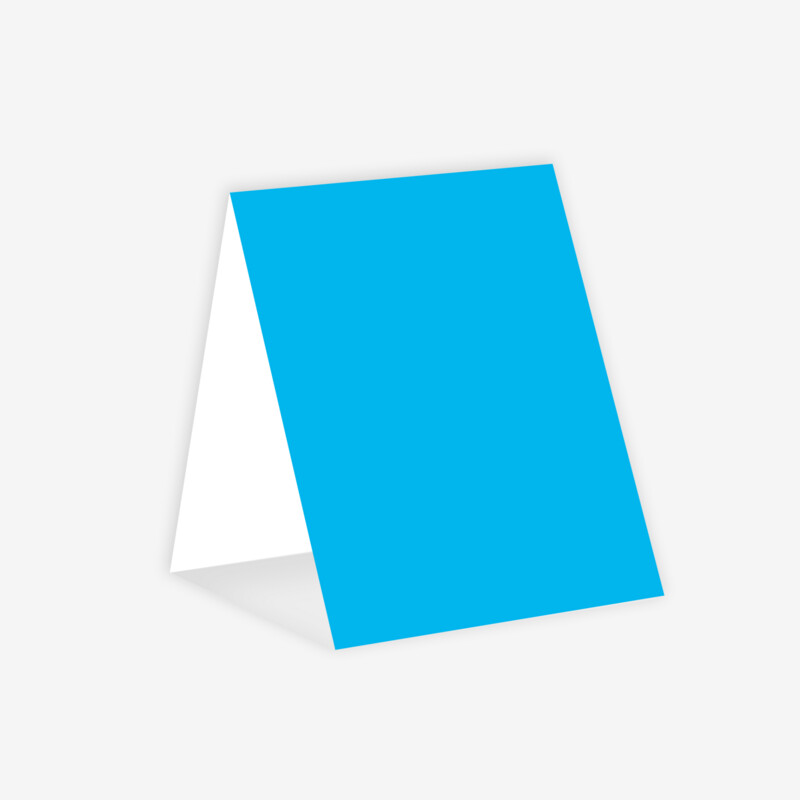 2 PANEL • A6 TABLE TALKER • 350gsm SILK CARD with LAMINATION