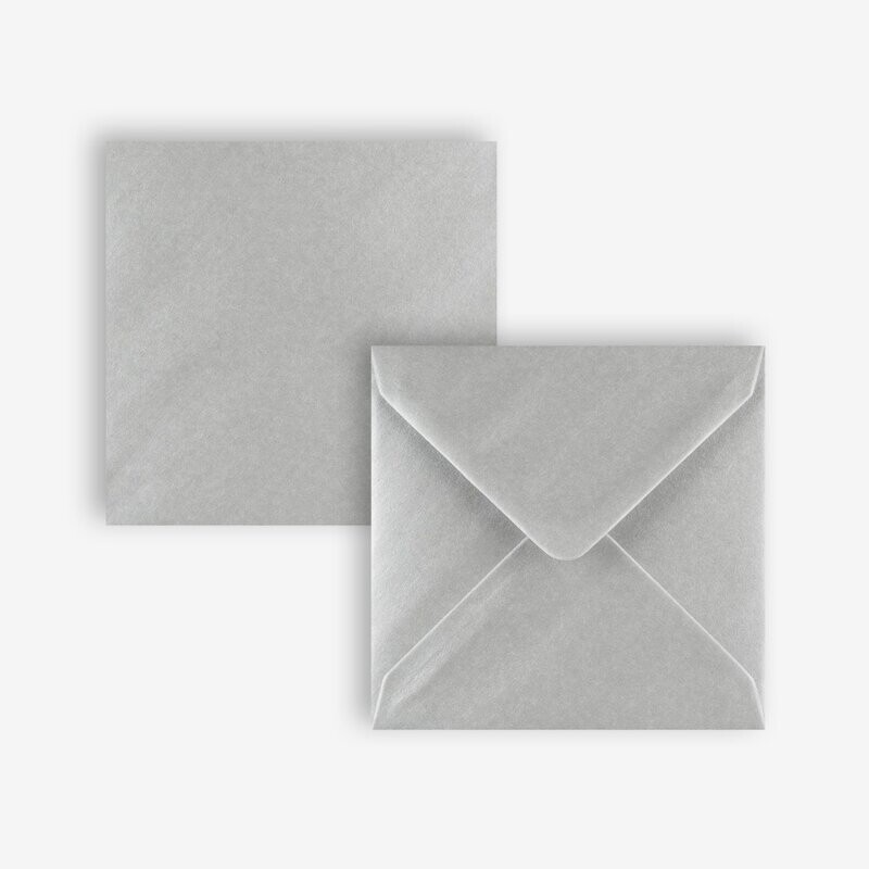 METALLIC SILVER 15.5cm ENVELOPES • SUITABLE FOR 14.8cm SIZED CARDS