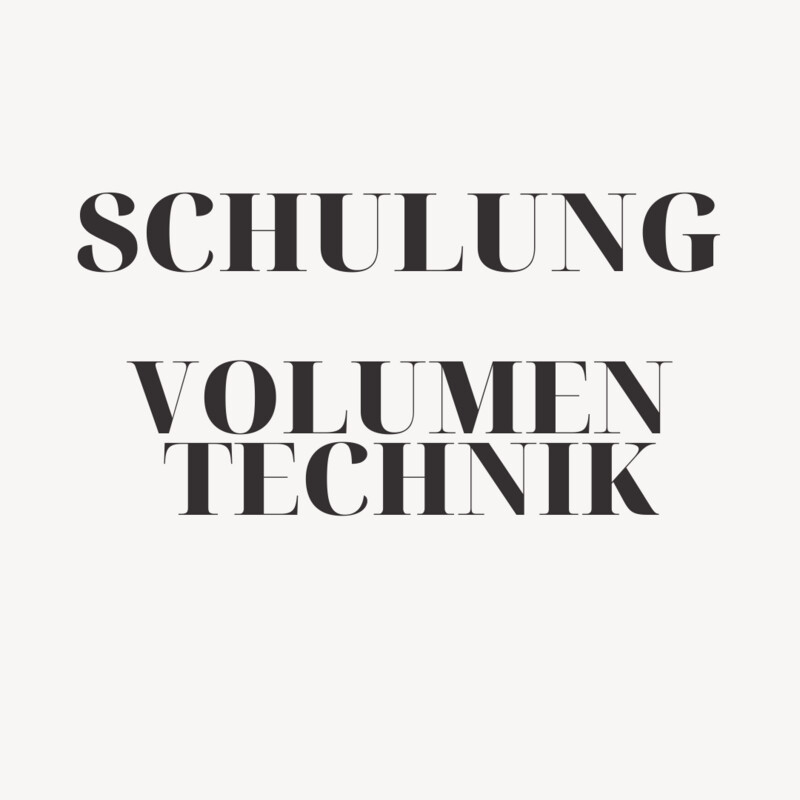 Volumentechnik Schulung für Fortgeschrittene