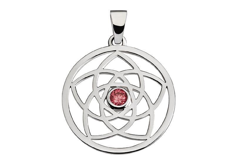 Venusblume mit Zirkonia - Silberschmuck Anhänger