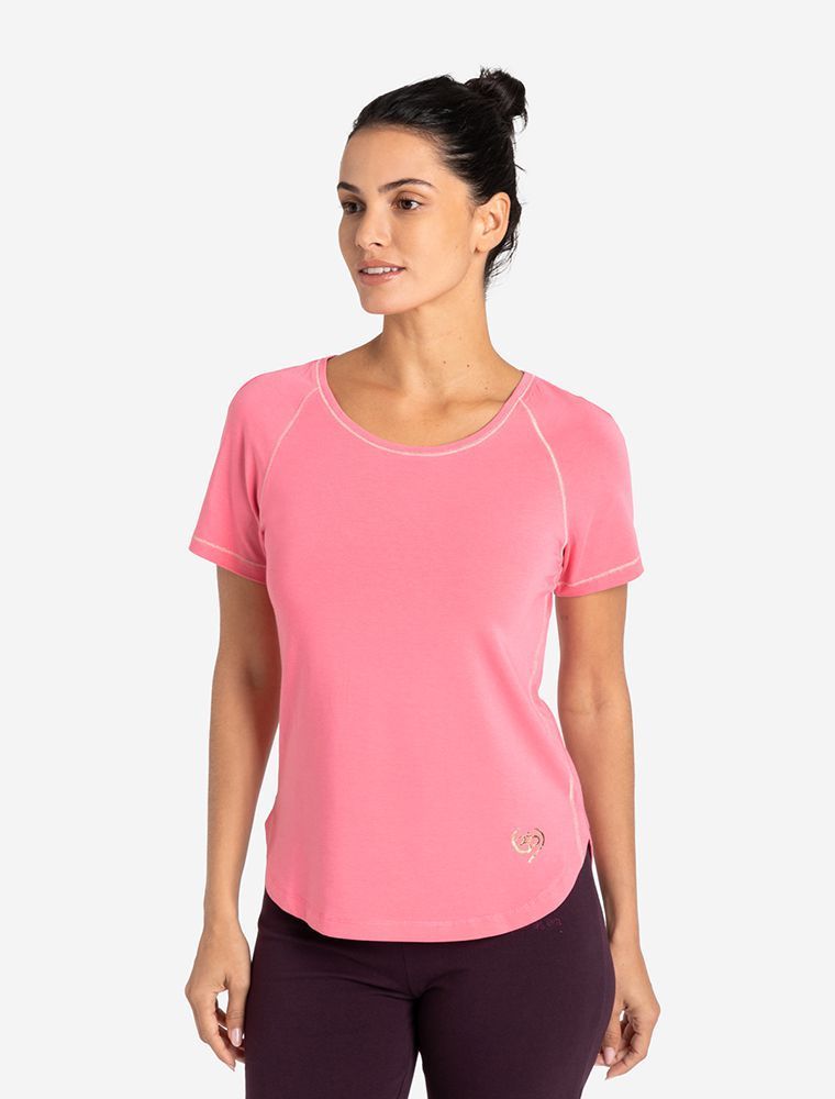 Shirt Raglan OM Herz - peach