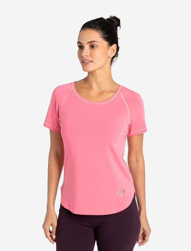 Shirt Raglan OM Herz - peach