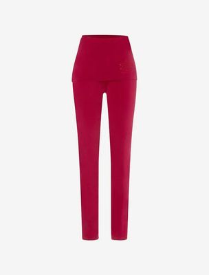 Yogahose mit Rockbund rosenrot
