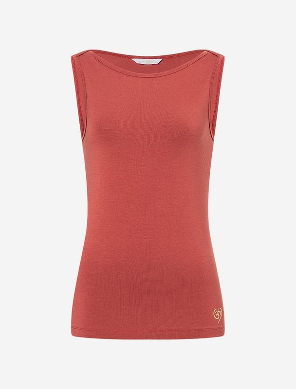 Tanktop Bambus high-neck erdrot