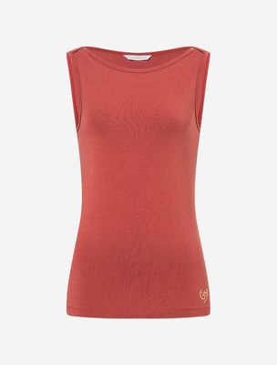 Tanktop Bambus high-neck erdrot
