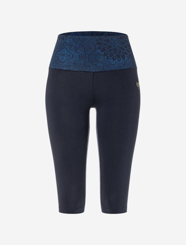 Yoga Leggings Capri Madhya "Madhu" tiefblau