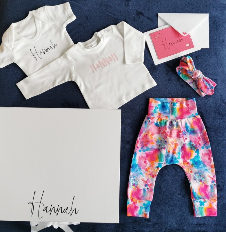 New Baby Gift Box | Personalised Baby Hamper - Watercolour