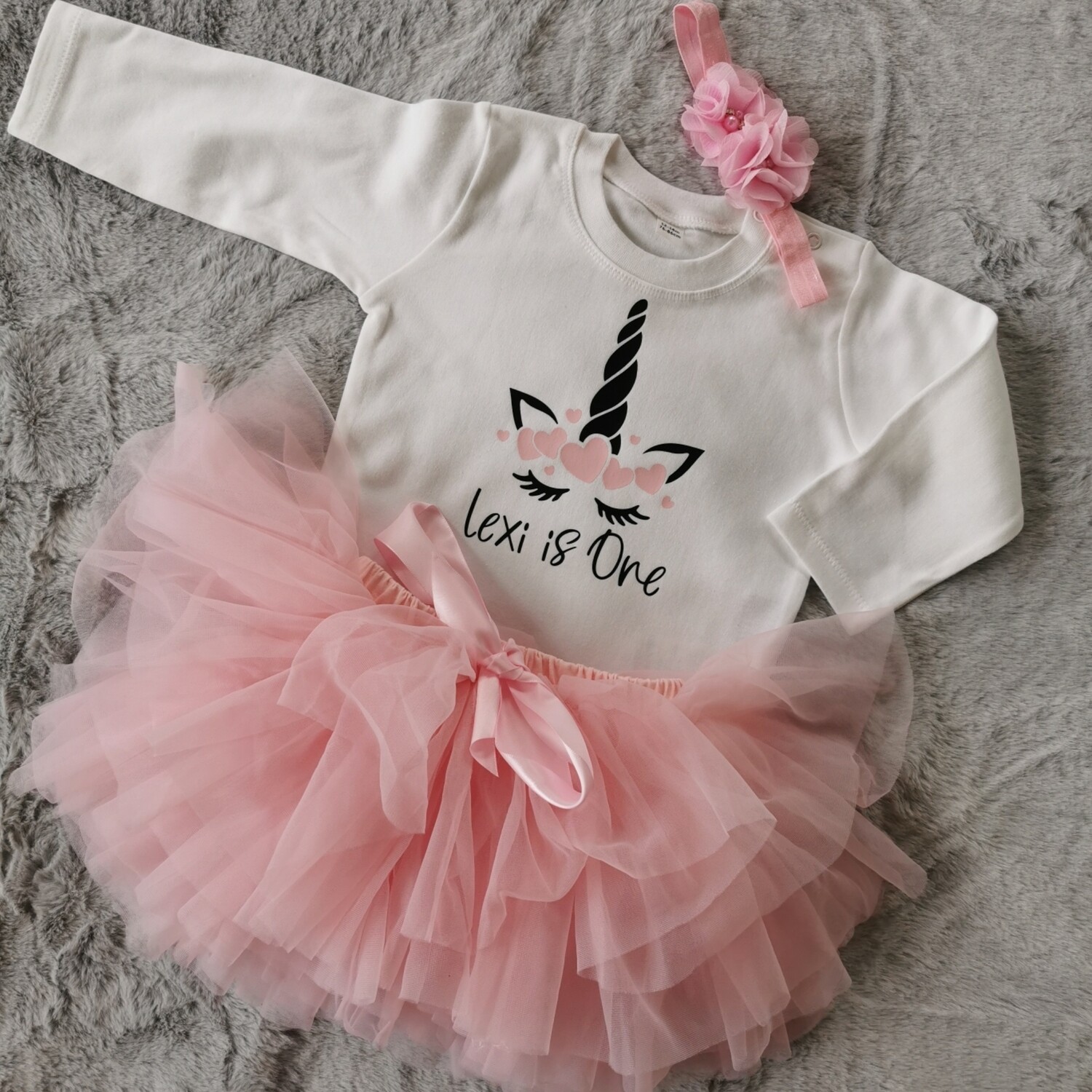 Personalised first birthday outfit cheap girl